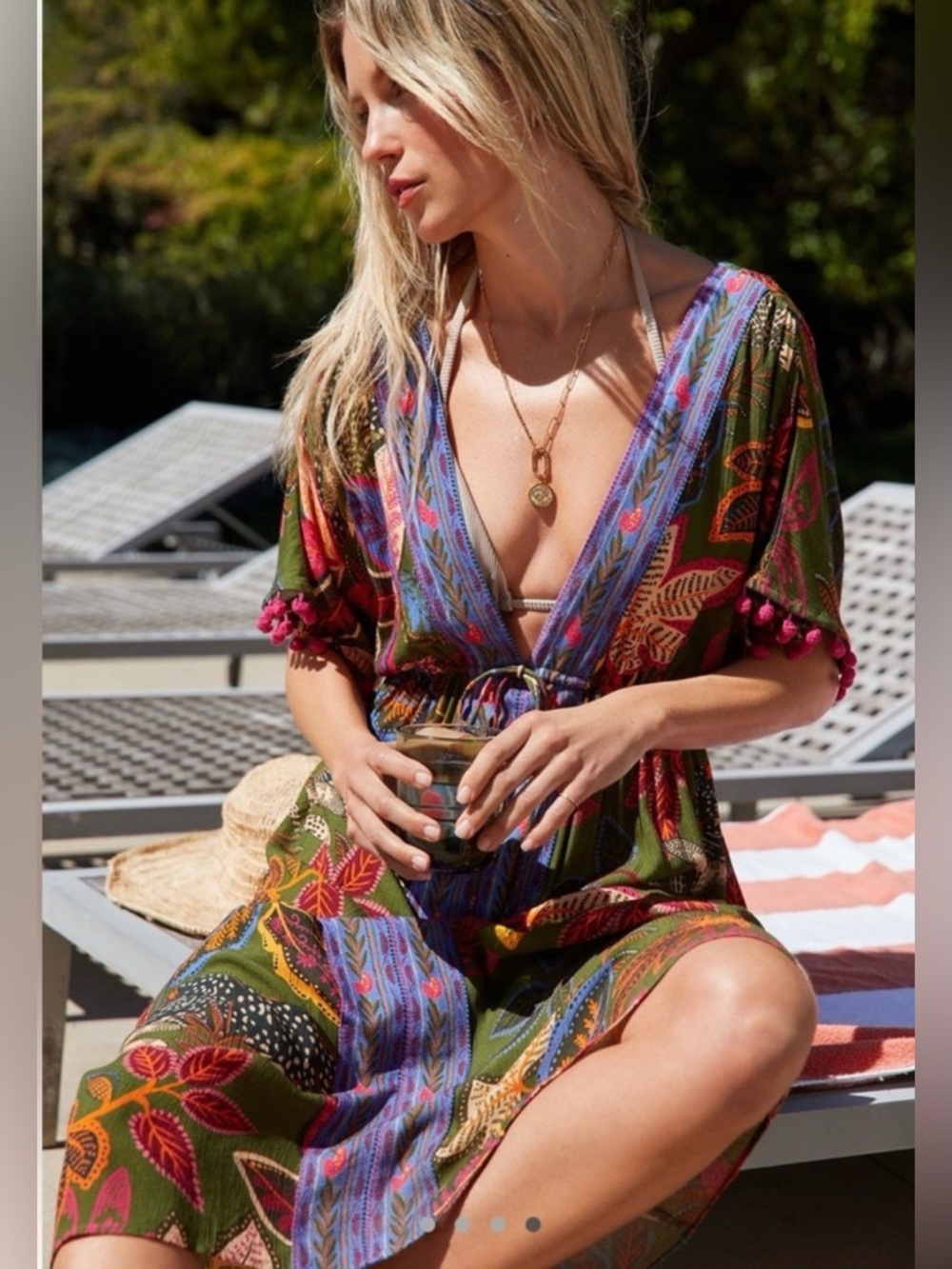 FARM Rio Multicolor Swim Cover-Up XS - Picture 3 of 5